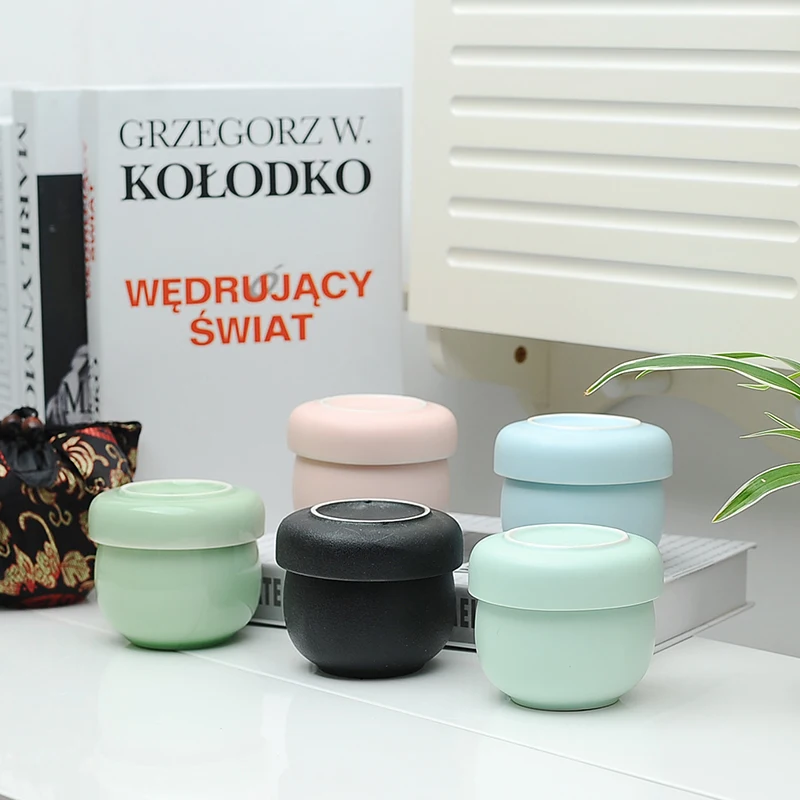 

Ceramic beautiful and easy Teapot Drinkware kung fu tea cups with cover and filter portable travel quik cup tea set