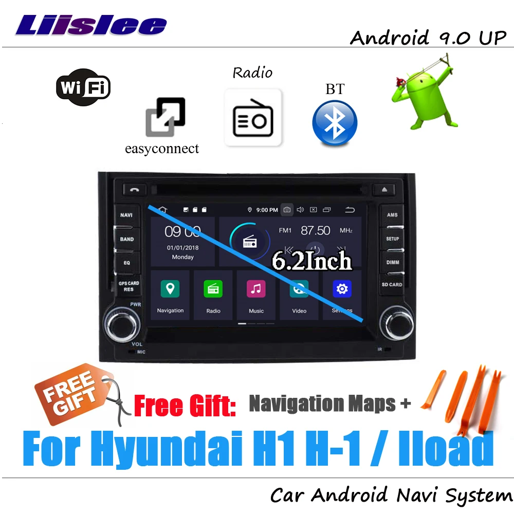 Perfect Liislee Android 9 4+32G For Hyundai H1 H-1 Iload 2007~2012 Stereo Car Video Carplay GPS Navi Map Navigation System Multimedia 0