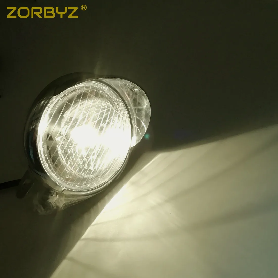 ZORBYZ 1 комплект хромированная противотуманная фара, проходящая точечная лампа с рулоном абажур-куб, крепление для труб, кронштейн, зажим для Kawasaki Suzuki Honda