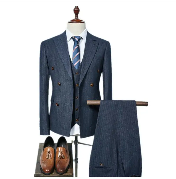 

2019 Casual Male Blazer Suit Men's Business Party Suits Men Groom Wedding Suits Free Shipping (Jacket+Vest+Pants)