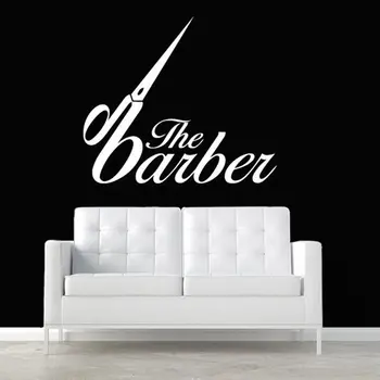 

Man Barber Shop Sticker Name Time Chop Bread Decal Haircut Shavers Posters Vinyl Wall Art Decals Decor Windows Decoration Mural
