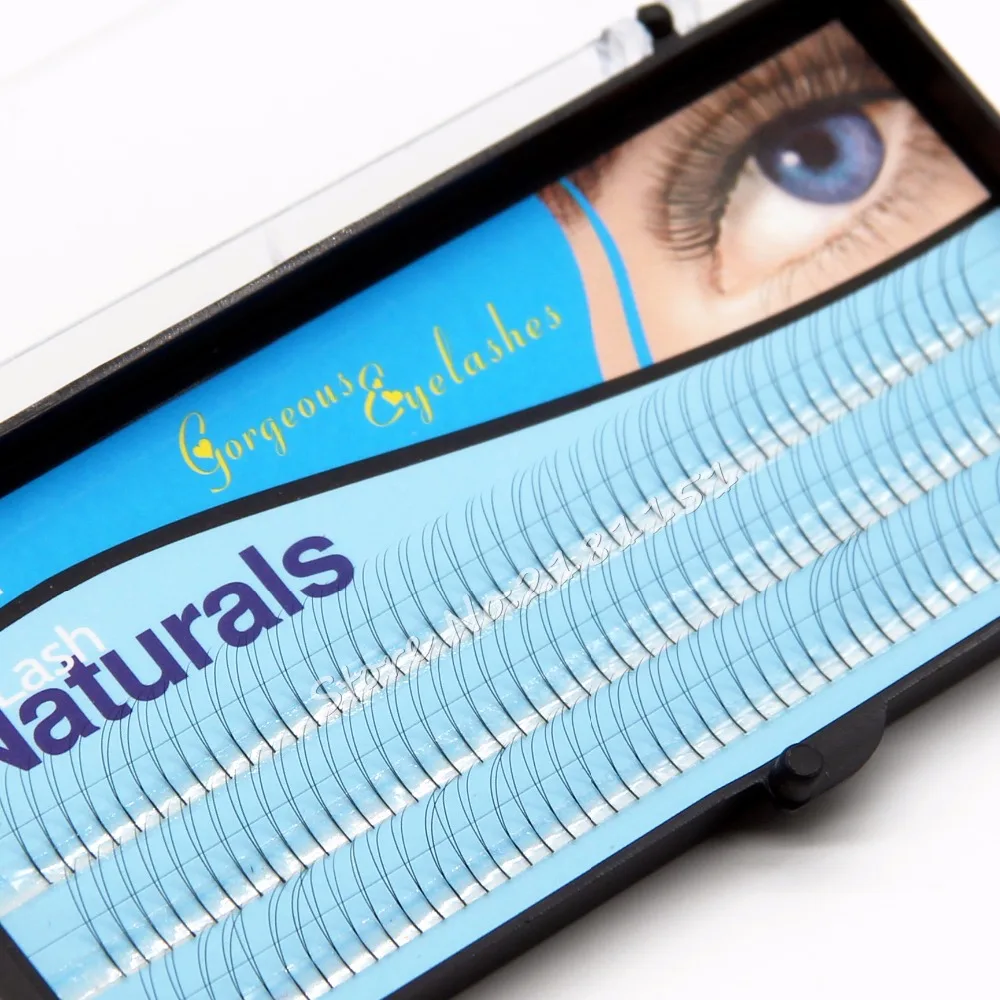 

Navina 2 Roots V Type False Eyelashes 0.1mm C curl 8/10/12mm Nature Sofe Fake Eyelash Extension Lashes Makeup Tool