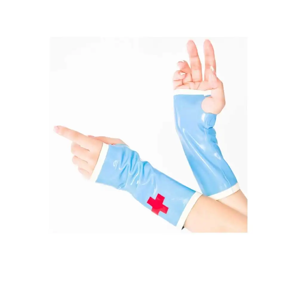 Nurse Latex Rubber Mitts Gauntlet Latex Rubber Mitts Short Gloves
