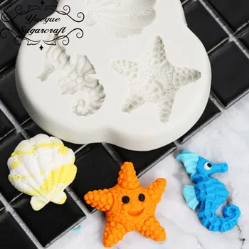 

Yueyue Sugarcraft Sea Shell Silicone mold fondant mold cake decorating tools chocolate