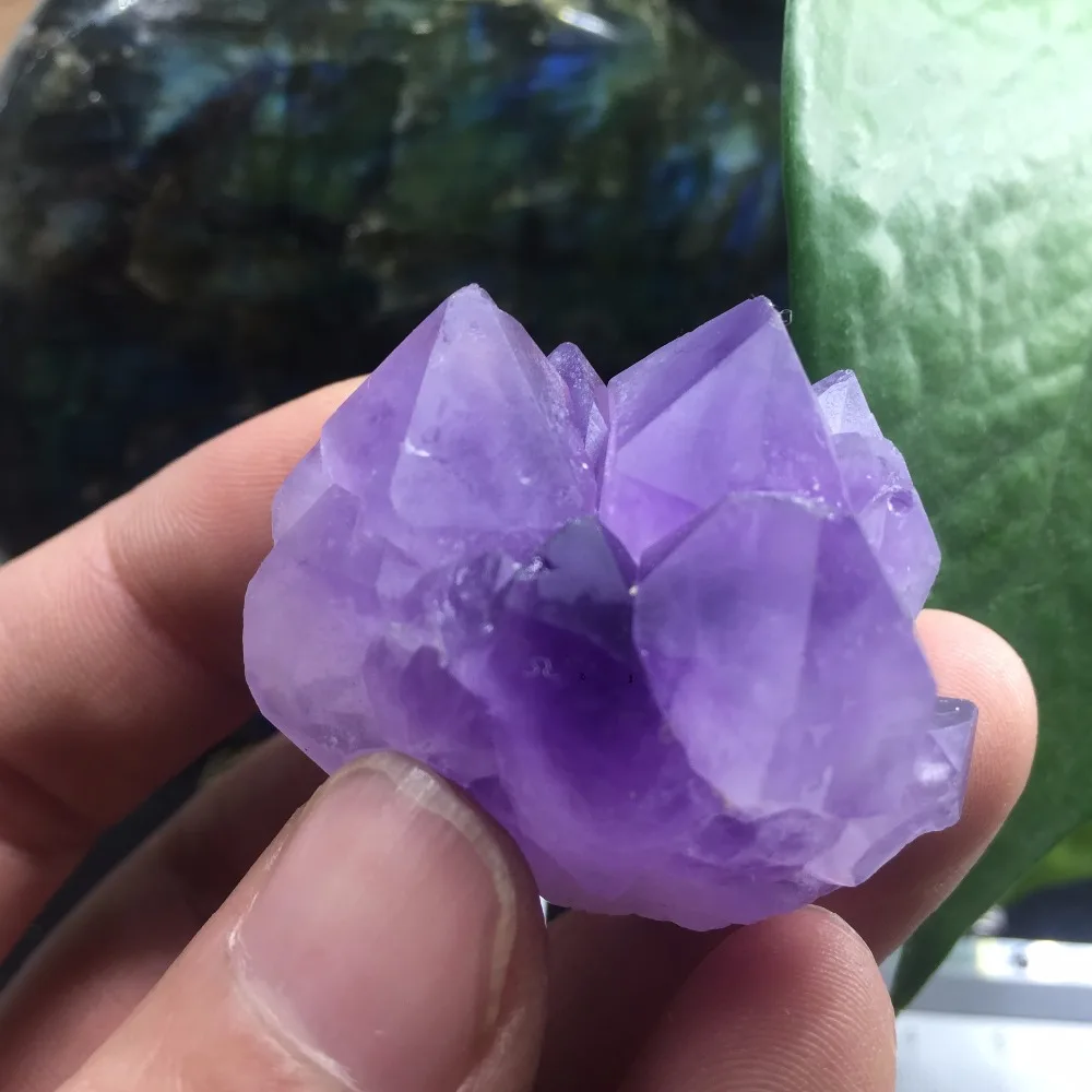 

38g Beautiful Crystal Flower Stone Natural Purply Amethyst Specimen SCB103