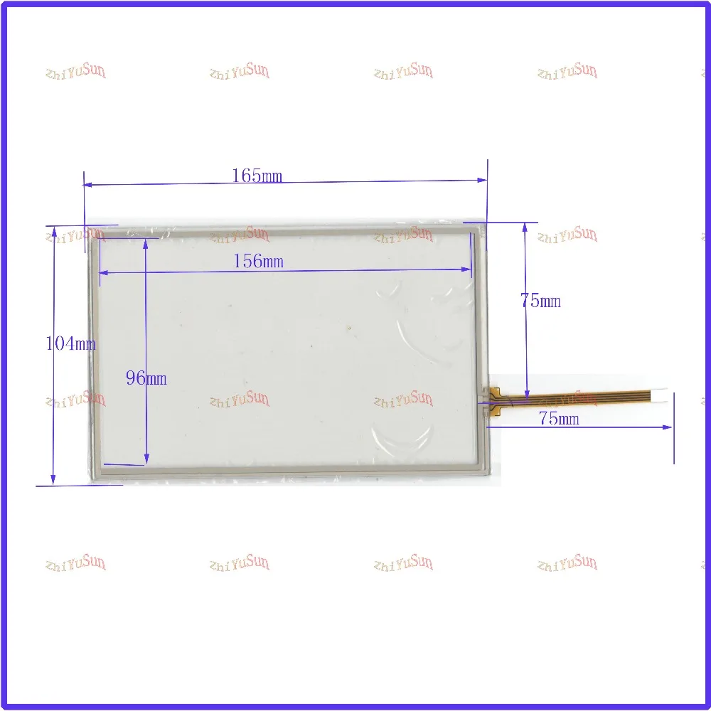 

ZhiYuSun 165*104 POST 7 inch 4-wire resistive Touch Panel compatible Navigator TOUCH SCREEN 165mm*104mm GLASS LCD display