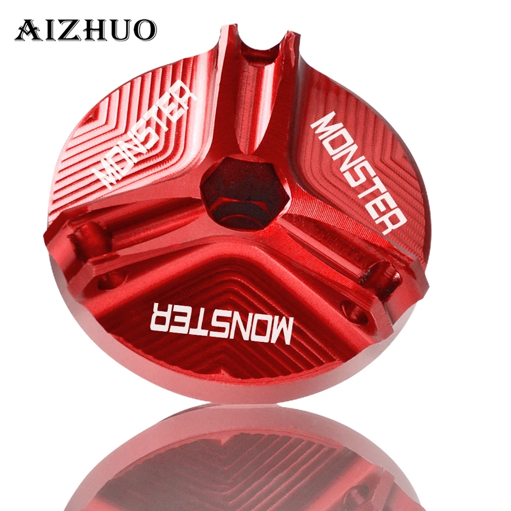

Motorcycle Engine Oil Drain Plug Sump Nut Cup Oil Filler Cap Plug Cover For Ducati MONSTER 821/1200 2014-2015 2016 2017 2018