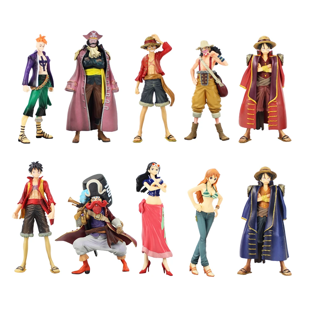 2pcs Lot One Piece Figure Toys Dx Monkey D Luffy Usopp Nami Nico Robin Marco Gol D Roger Anime Model Dolls Action Figures Aliexpress