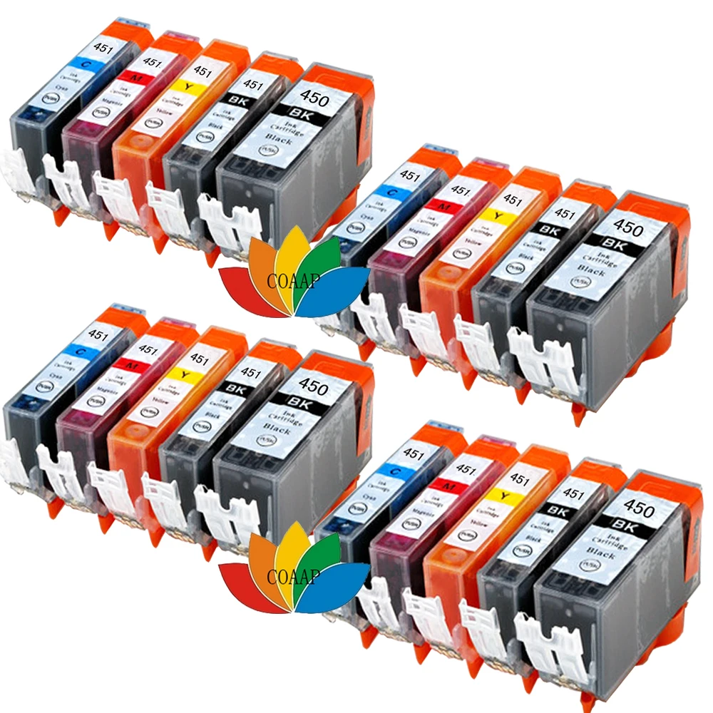 Predictor Række ud fjerkræ 20x Printer Ink Cartridges For Compatible Canon 450 451 PIXMA IP7240 MG5440  MG5540 IX6540 IX6840 IP8740 _ - AliExpress Mobile