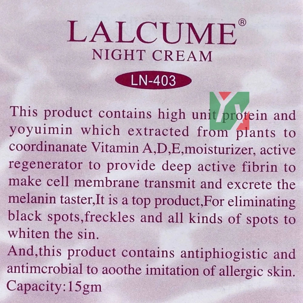 Atacado e Varejo Lalcume Clareamento Noite Creme ml - Pçs Ln403 15 5 Hidratantes e cremes diários
