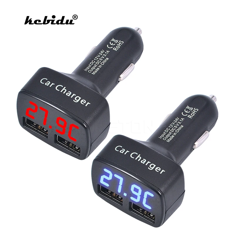 Автомобильное зарядное устройство kebidu 4 в 1 двойной USB-тестер для измерения