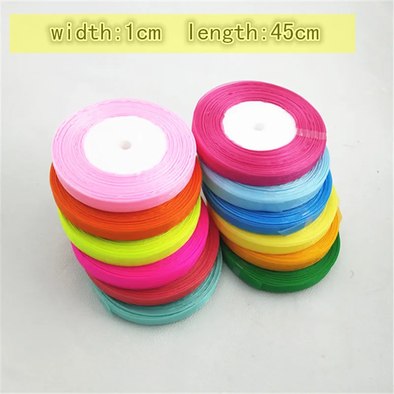 10m Roll 10mm Satin Edge Organza Ribbon Beauty
