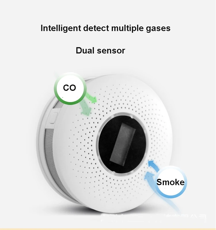 Беспроводной детектор дыма и CO пожарная Защита детектор угарного газа датчики сигнализации для дома охранная сигнализация с ЖК-дисплеем 85