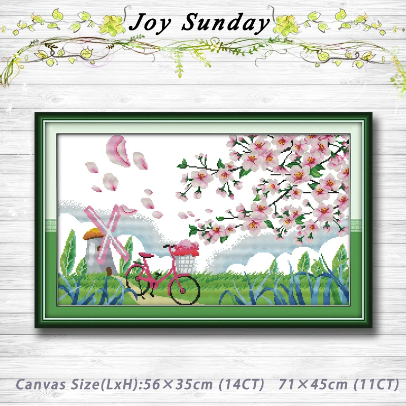 

Gentle breeze in spring Scenery painting 14CT 11CT counted cross stitch kits embroidery set Needlework Set chinese cross stitch