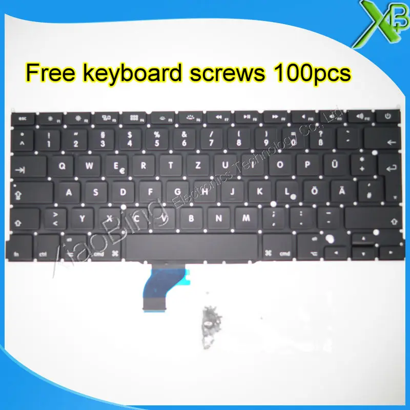 Новинка для MacBook Pro Retina 13 3 &quotA1502 немецкая клавиатура Deutsch QWERTZ Tastatur + 100 винтов