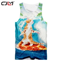 CJLM жилет мужской моды бодибилдинг милый кот 3D жилет Печать милый кот хип хоп 5XL одежда унисекс Весна рубашка без рукавов