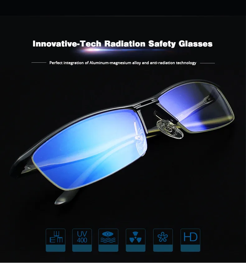 KATELUO анти-синие лазерные очки радиационно-стойкие мужские очки Рамка Al-Ma сплав мужчины очки, аксессуары для очков 130