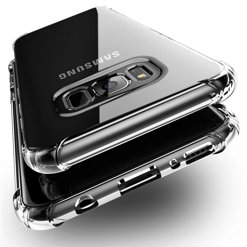 Прозрачный мягкий силиконовый чехол из ТПУ для Samsung Galaxy S7 Edge S8 S9 S10 S20 S10e Note 8 9 10 Plus 20