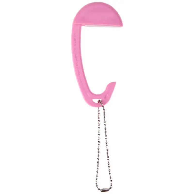 Мини портативный пластиковый мешок крюк одежда подвеска для женской сумочки, сумки с пряжкой устройство стол стул стол краев мешок крюк держатель сумки - Цвет: Розовый