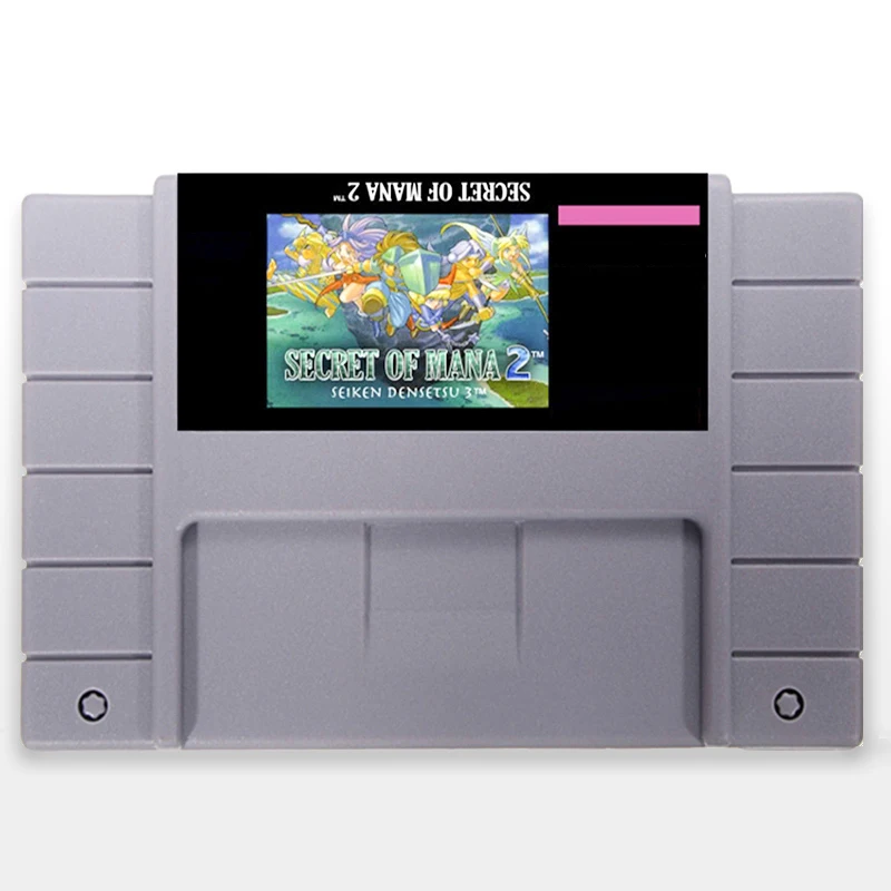 Save File Secret of Mana 2 USA Version 16 bit Big 46 pins Gray Game Card For NTSC Player | Электроника