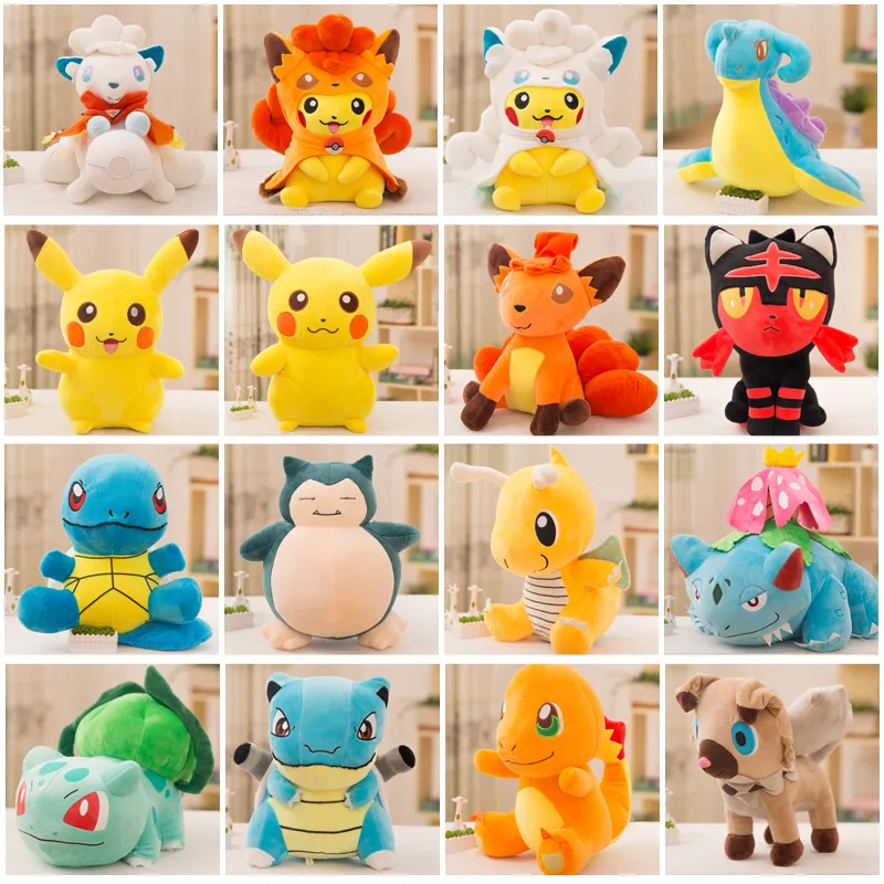 

30cm Pikachu Plush Toys Children Gift Cute Soft Toy Cartoon Pocket Monster Anime Kawaii Baby Kids Toy Pikachu Stuffed Plush Doll