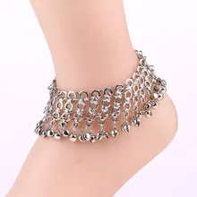 New Fashion Foot Jewelry For Women Barefoot Sandal Sexy Vintage Silver Anklet Chain Lots Bell Beads Ankle Bracelet