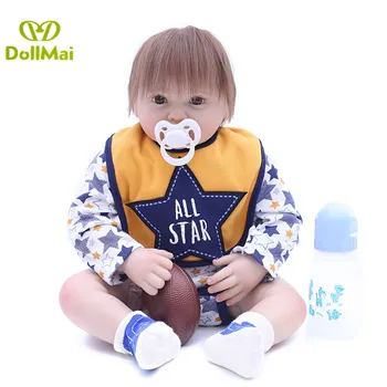 

Reborn baby toy dolls DollMai 20"50cm soft silicone vinyl reborn baby boy dolls bebes reborn bonecas play house toys gift