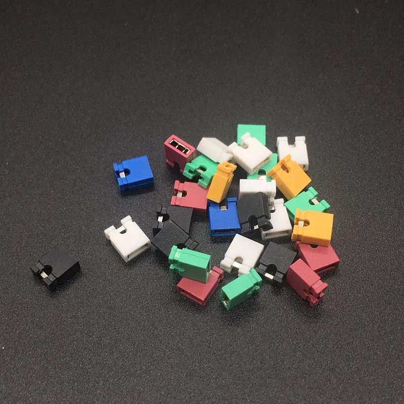 

100pcs Pin Header Jumper blocks Connector 2.54 mm for 3 1/2 Hard Disk Drive CD/DVD Drive Motherboard and/or Expansion Card