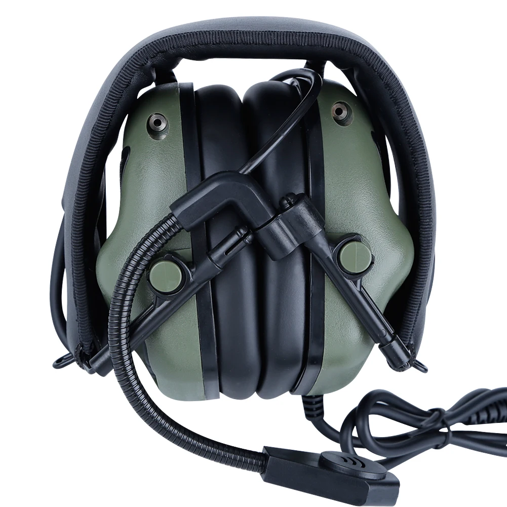 Tactical Headsets Military Standard Shooting Earmuff use with PTT Walkie Talkie Radio Airsoft Tactical Headset