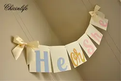 Chicinlife 1 компл. она о он бумаги гирлянды Пол выявить партия Декор баннер Baby Shower украшения для дня рождения поставки