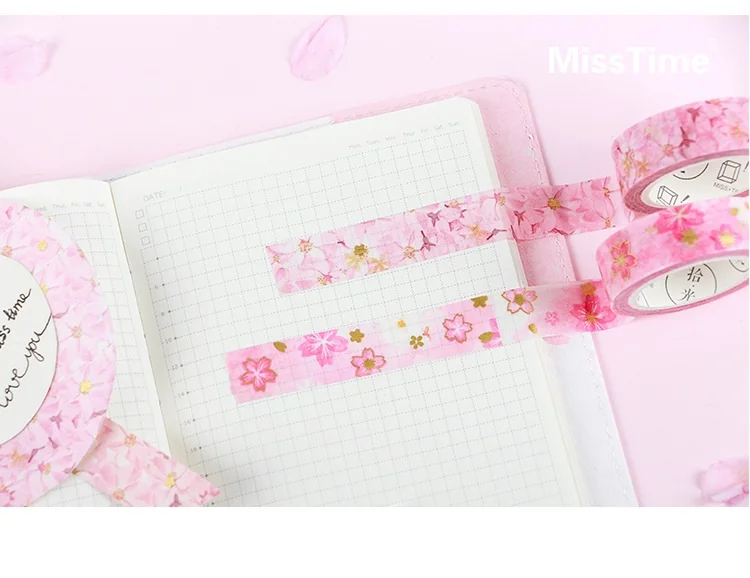 Японский цветок бумаги васи набор розовый Сакура украшения маскировки стикер для альбома Дневник Ноутбук Канцтовары A6388