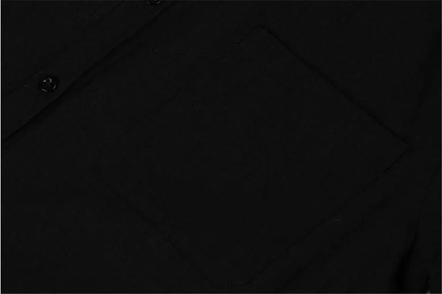 Новая мужская рубашка с отложным воротником с коротким рукавом, однотонная Повседневная рубашка на пуговицах, Мужская свободная летняя