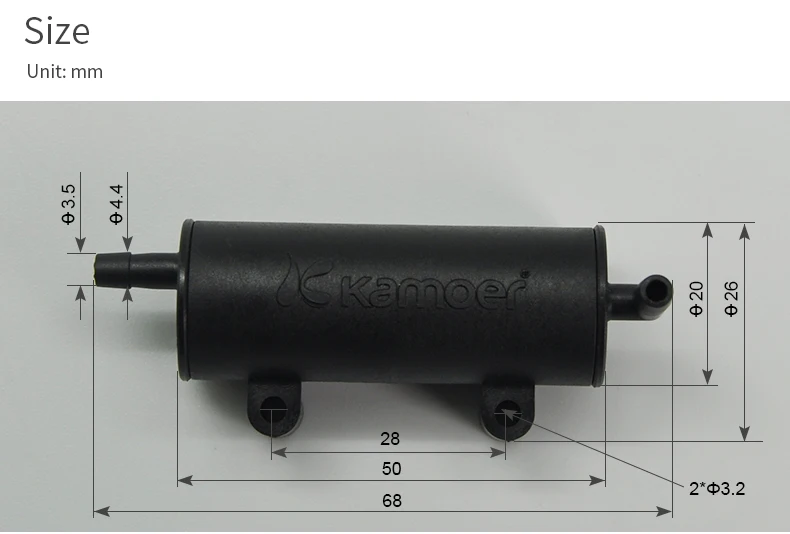 Глушитель Kamoer KVP8(снижение шума, поддержка вакуумного насоса KVP8, глушитель вакуумного насоса, редуктор шума