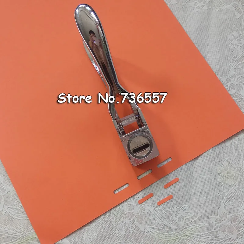 Free shipping Manual Silver ID Card Metal Hand Slot Puncher Photo Badge