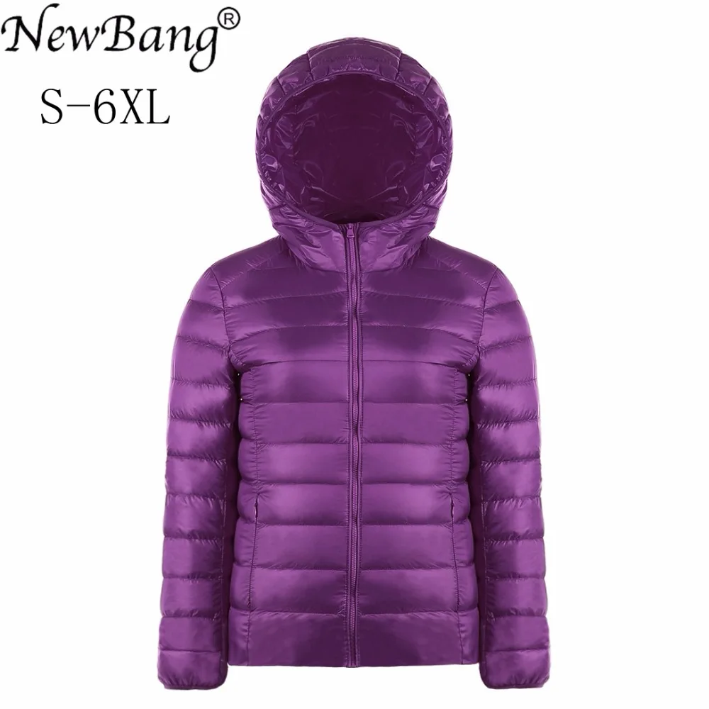 

NewBang Brand Plus Size 5XL 6XL Women's Down Coat Ultra Light Down Jacket Women Lightweight Portable WindBreaker Feather Outwear