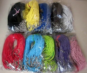 

100pcs PU Leather Braided Cord Necklace With Lobster Clasps Accessories For Jewelry Making Supplies Jewellery Components