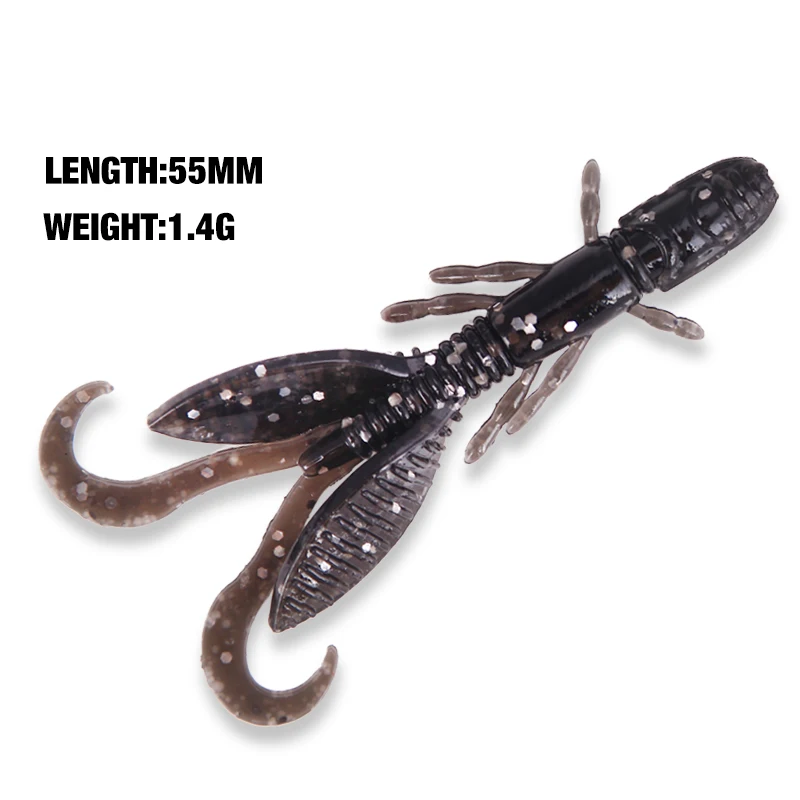 SEAPESCA 12 шт. Мягкая приманка Weichen Garnelen Isca искусственный силикон 1 4 г 55 мм Pesca