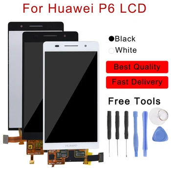 

Huawei Ascend P6 LCD Display Touch Screen Digitizer Assembly With Frame Replacement For 5.0" Huawei P6 LCD Pantalla