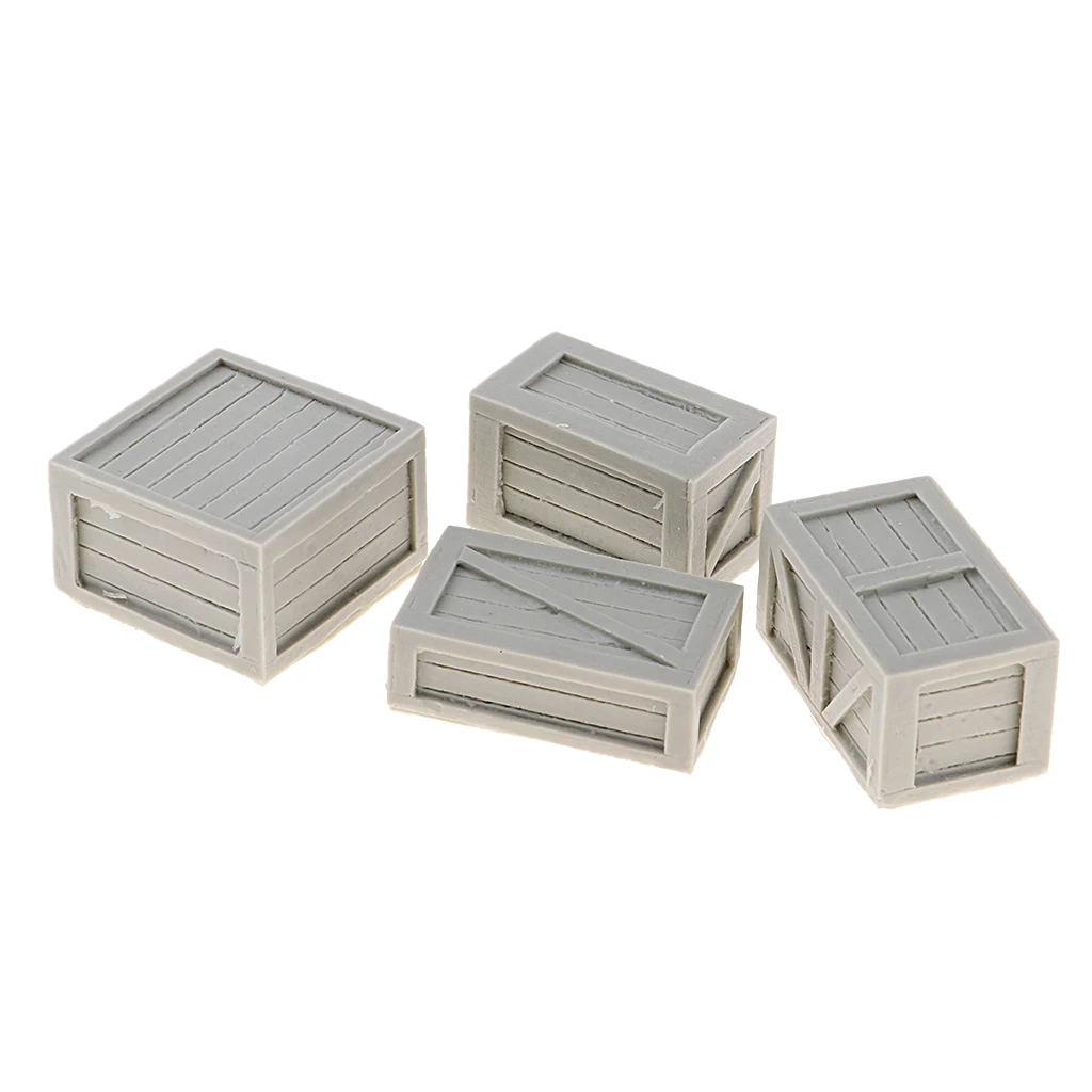 1/35 Universal WWII Wooden Crates - Paint By Yourself - 4pcs Resin Stowage Compartments