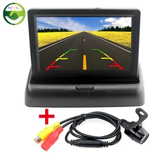 Auf die Panel 4,3 Zoll Klapp Auto LCD-Monitor mit CCD Rückfahrkamera Nachtsicht Wasserdicht Sicheres Fahren