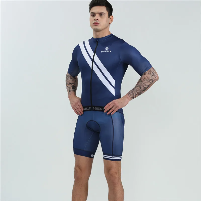 

2019 fashion new tights boestalk summer men short sleeve jersey road vehicles bike cycling set triathlon racing suits custom