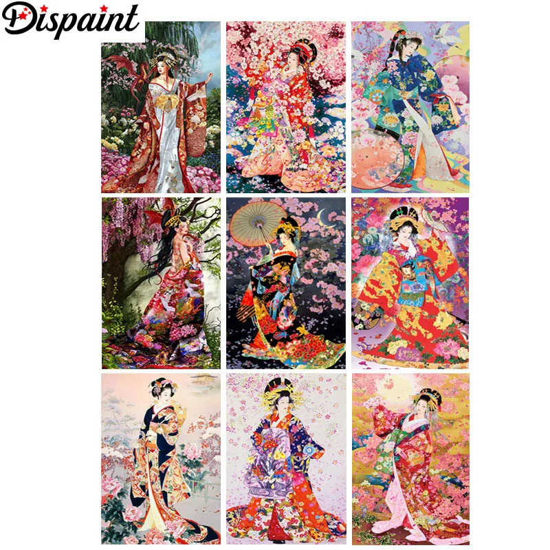 

Dispaint Full Square/Round Drill 5D DIY Diamond Painting "Cartoon beauty" 3D Embroidery Cross Stitch 5D Home Decor Gift