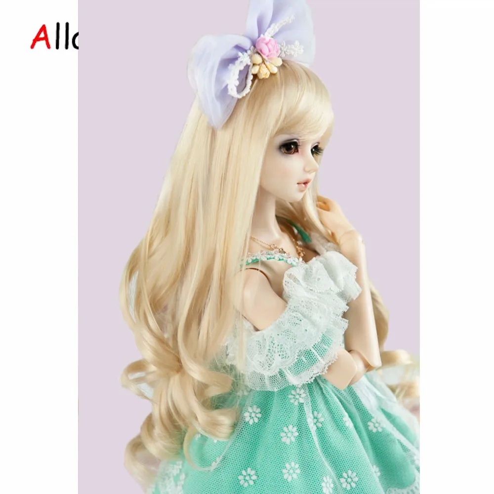 Allaosify bjd кукла аксессуары 1/3 1/4 1/6 1/8 Bjd кукла парик длинные вьющиеся волосы для куклы bjd парик 21 цвет