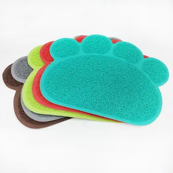 

Pet Multi-function Mat Paw Print Anti-slip Dog Cat Foot Mat Cat Litter Mat Material Multi-color For Pet Placemat Car Mat Door Ma