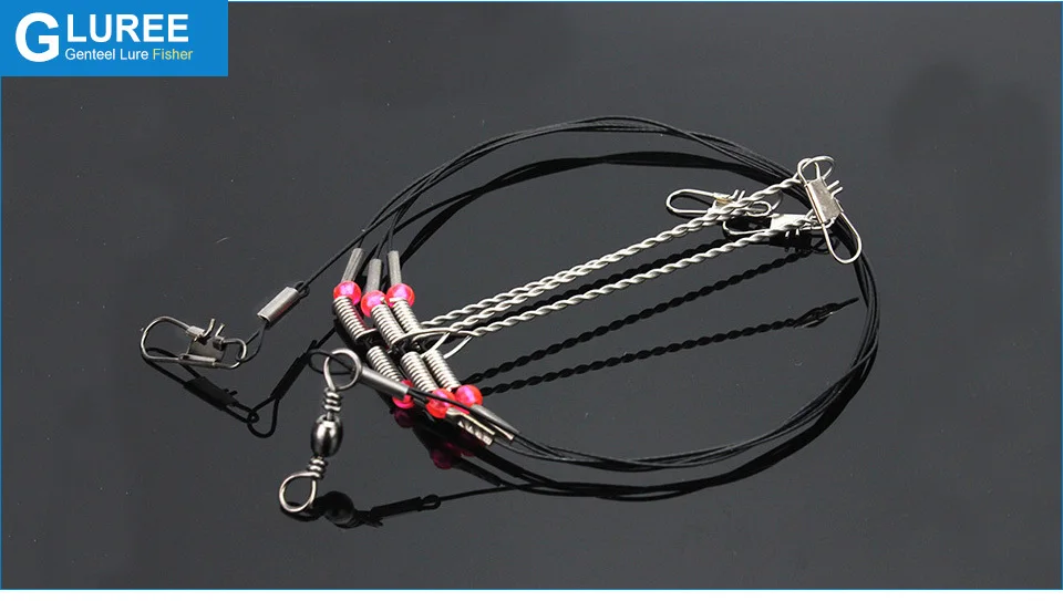 GLUREE-5Pcs-93cm-Fishing-Hook-String-Hook-Balance-Bracket-Fishing-Rigs-Wire-Leader-Anti-Winding-Fishing-Tackle-Accessories_09