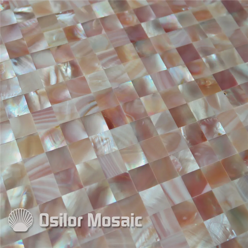 Us 198 0 Pink Color Square Pattern 100 Pink Shell Mother Of Pearl Tile For Interior House Decoration Wall Tile In Wallpapers From Home Improvement
