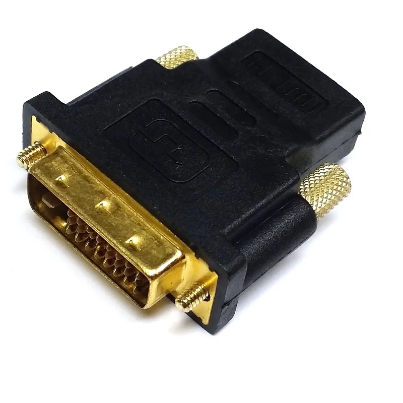 100 шт./лот DVI-D 24+ 1 Pin для HDMI Женский 19pin адаптер золото пластины DVI для HDMI адаптер доставку службой DHL, UPS или FEDEX