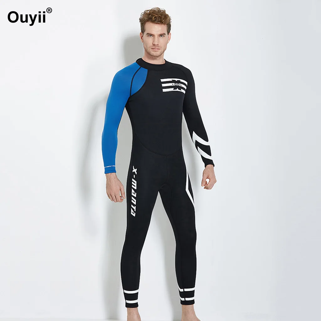 

Neoprene Swimming Wetsuit Men One Piece Diving Suit Sunscreen Suit Snorkeling Swimsuit Surfing Suit Winter Keep Warm Swimwear