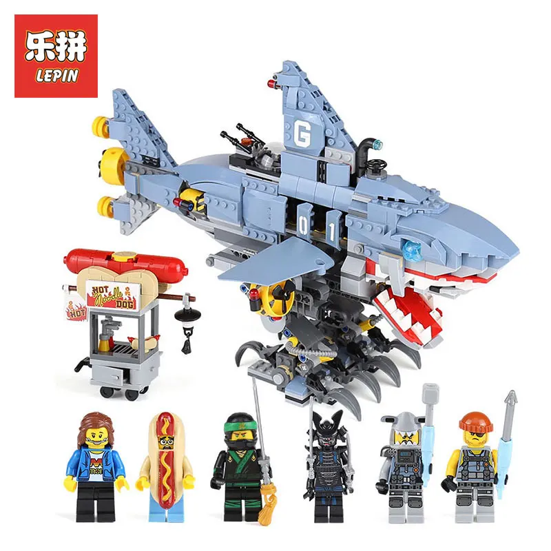 

Lepin 06067 The Ninjago Movies Series Garmadon 929Pcs Big Shark LegoINGlys 70656 Model Building Blocks Bricks Toys for children