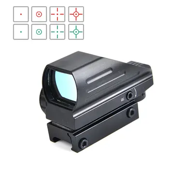 

Laser 4 Reticle Reflex Red Green Reflex Sight Red Dot Scope 11mm/20mm Rail Mount AK for Hunting